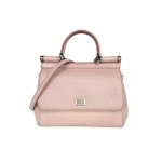 Dolce & Gabbana Sicily Grainy Leather Top Handle Crossbody Bag